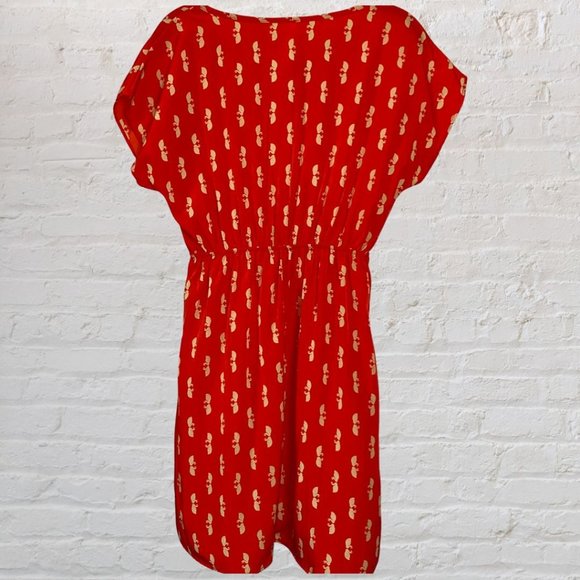 Anthropologie Needle & Thread Swan Print Mini Dress Size Small - Picture 3 of 5